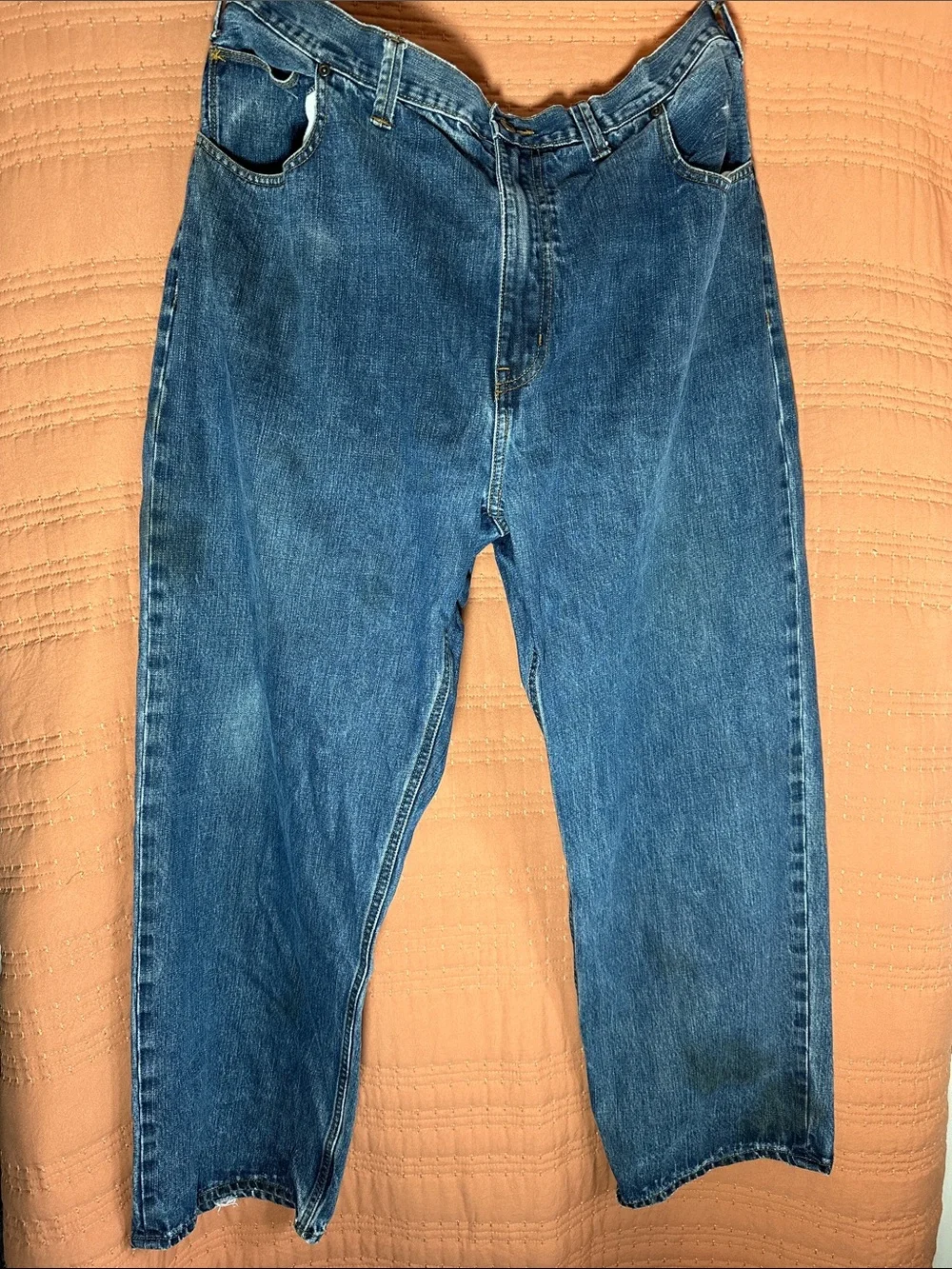 The Foundry Supply Co. Men's Straight Medium Blue Denim Jeans